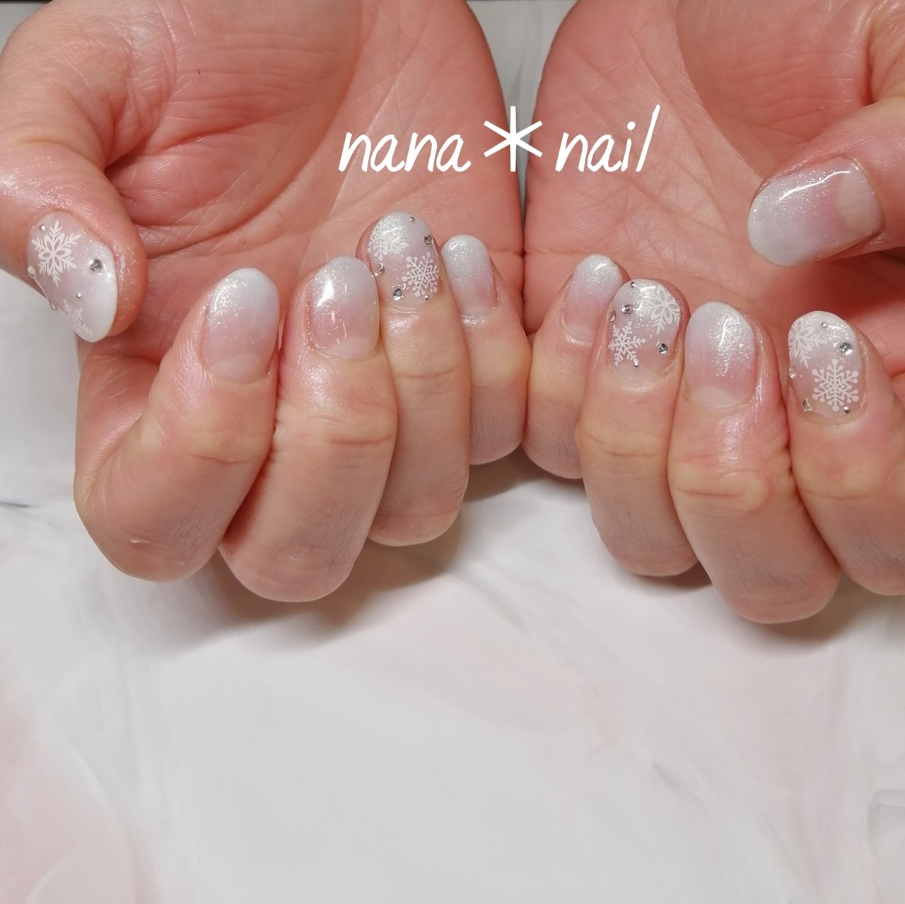 冬 クリスマス 女子会 ハンド グラデーション Nana Nailのネイルデザイン No ネイルブック