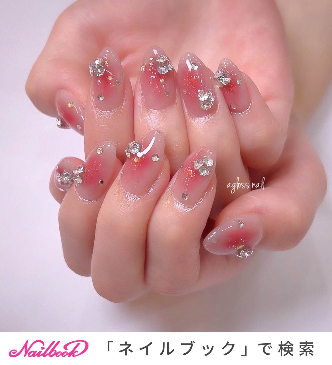 チーク/PREGELデザインコンテスト/ワンホンネイルのネイルデザイン