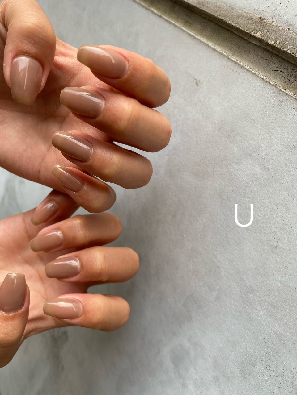 オールシーズン ハンド ワンカラー ロング グレージュ U のネイルデザイン No ネイルブック