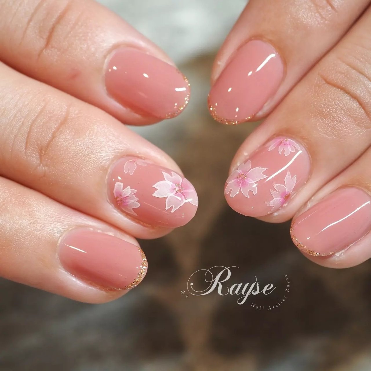 春 卒業式 入学式 ハンド シンプル Nail Atelier Rayseのネイルデザイン No ネイルブック