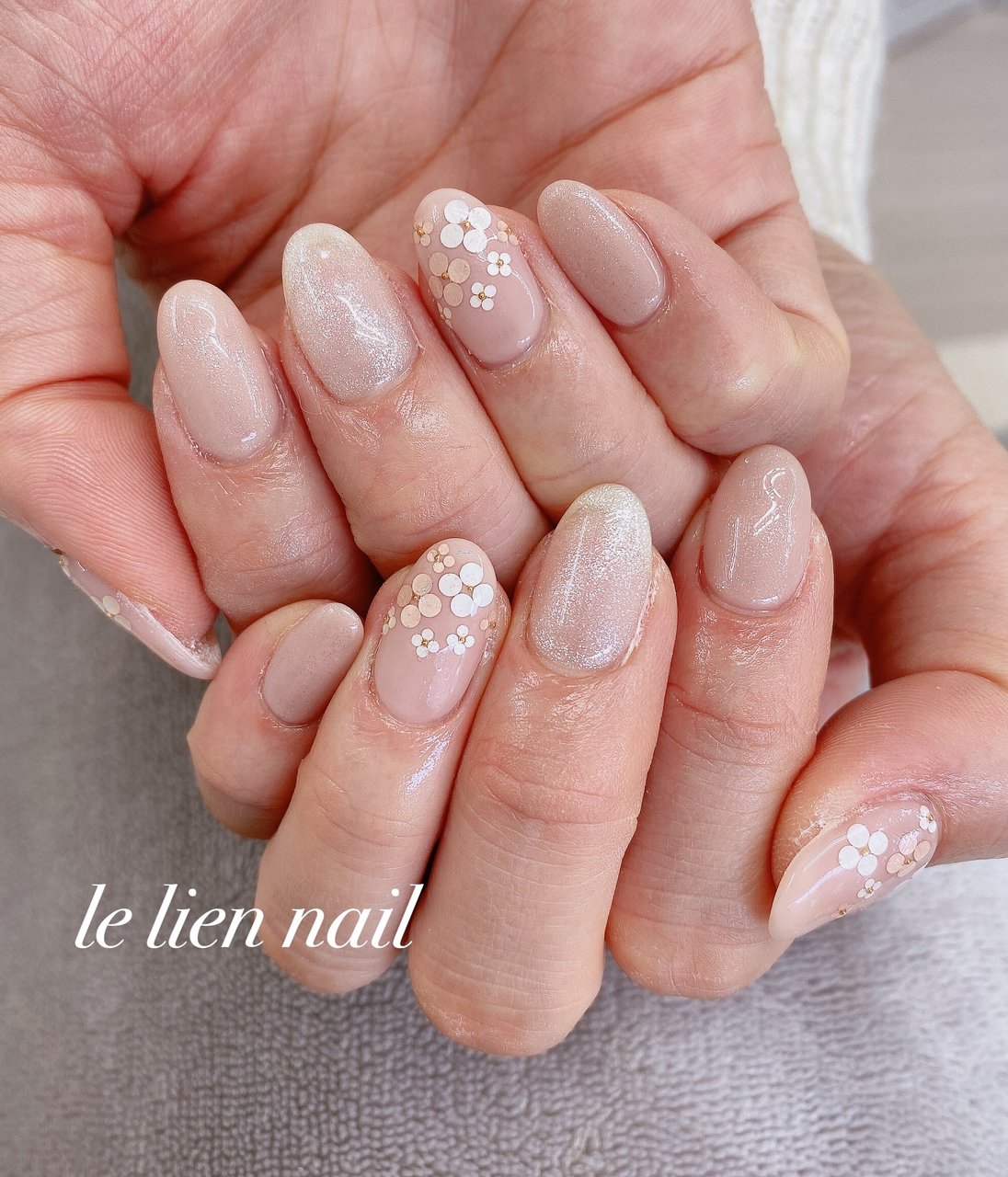 春 ハンド ワンカラー フラワー ミディアム Le Lien Nailのネイルデザイン No ネイルブック