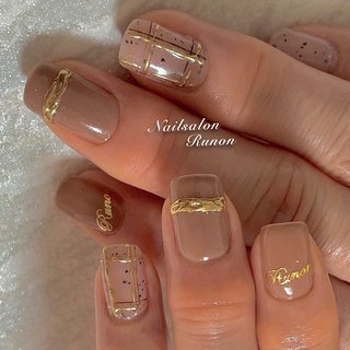 チェック ストライプのネイルデザイン ネイルブック