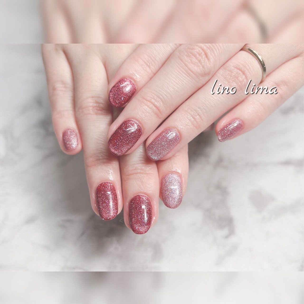ハンド ワンカラー マグネット ミディアム ジェルネイル Lino Lima リノ リマ のネイルデザイン No ネイルブック