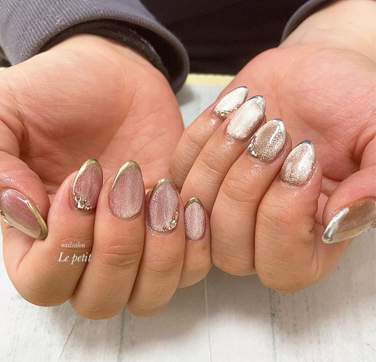 春 オールシーズン デート 女子会 ハンド Nailslon Le Petitのネイルデザイン No ネイルブック