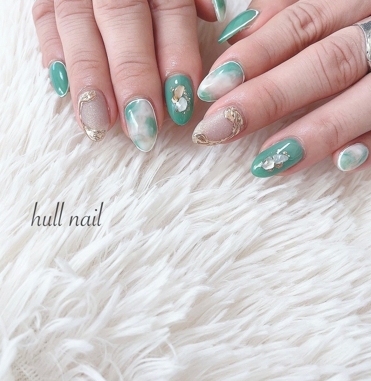 春 ハンド シェル ニュアンス マット Hull Nailのネイルデザイン No ネイルブック