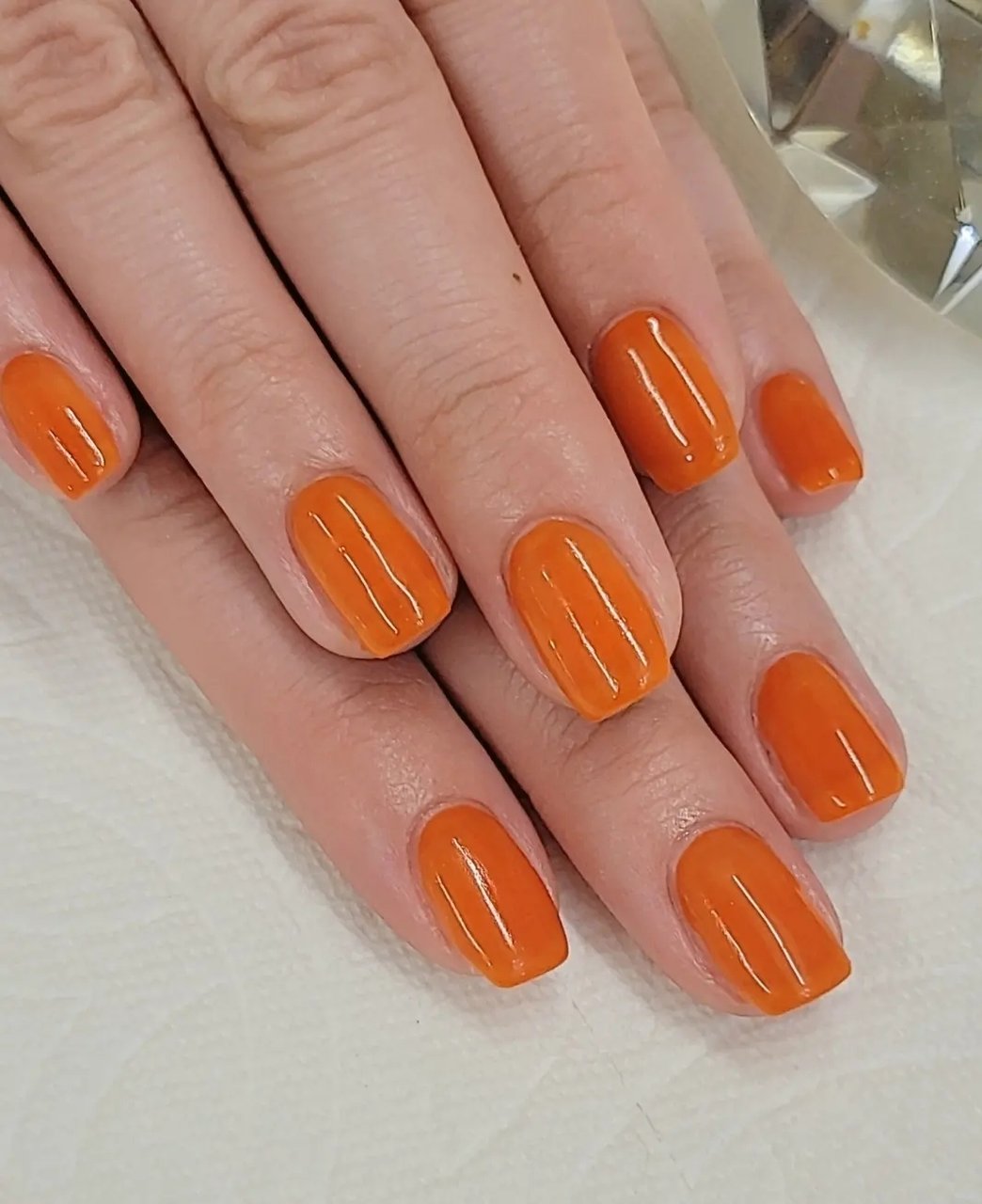 オールシーズン ハンド ワンカラー ショート オレンジ Nail Salon Rose 56のネイルデザイン No ネイルブック