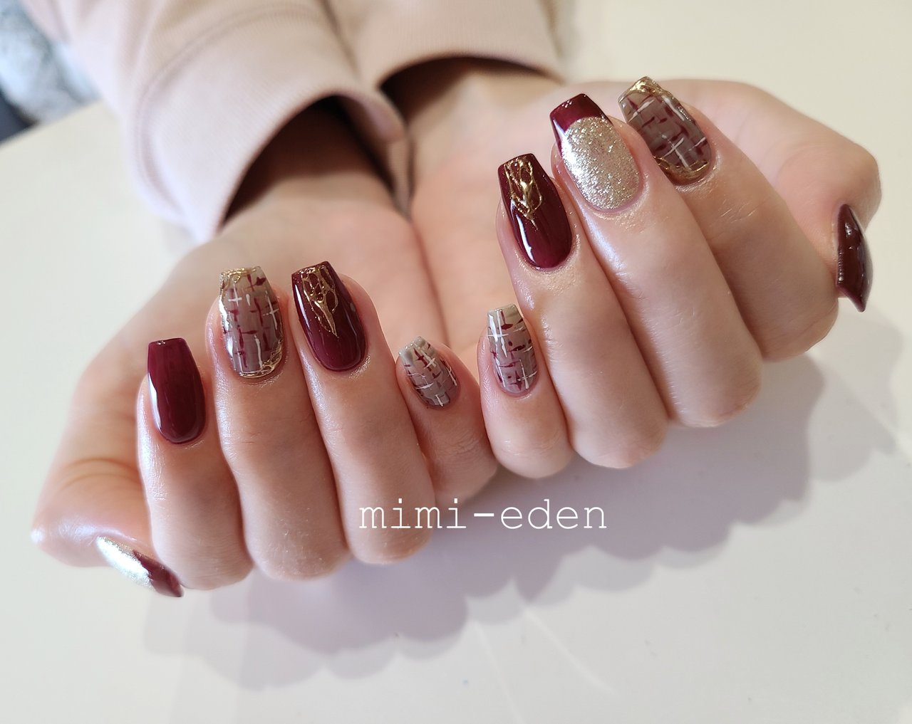 秋 冬 デート 女子会 ハンド Nail Mimiedenのネイルデザイン No ネイルブック