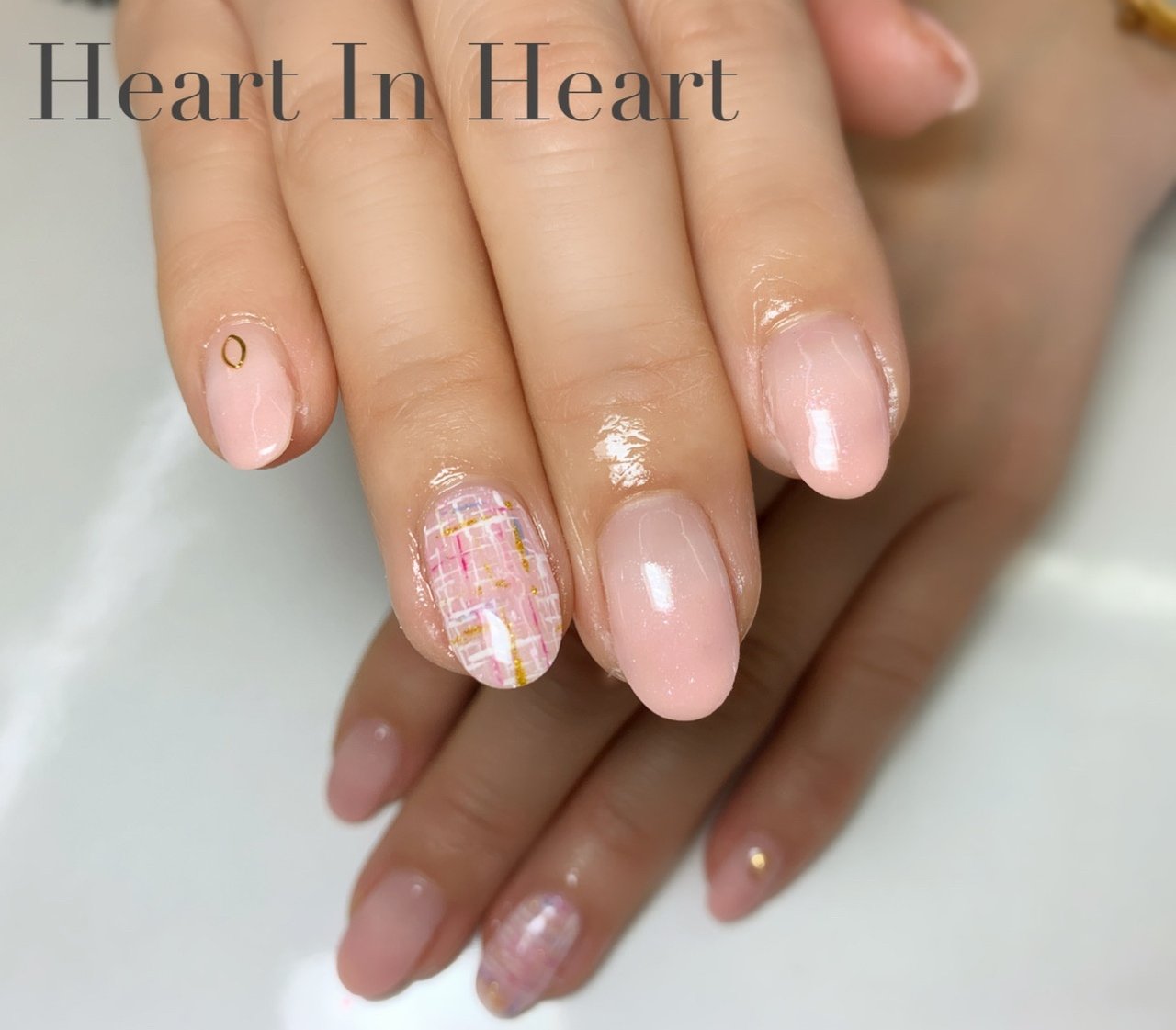 秋 冬 オフィス ハンド シンプル Heart In Heartのネイルデザイン No ネイルブック