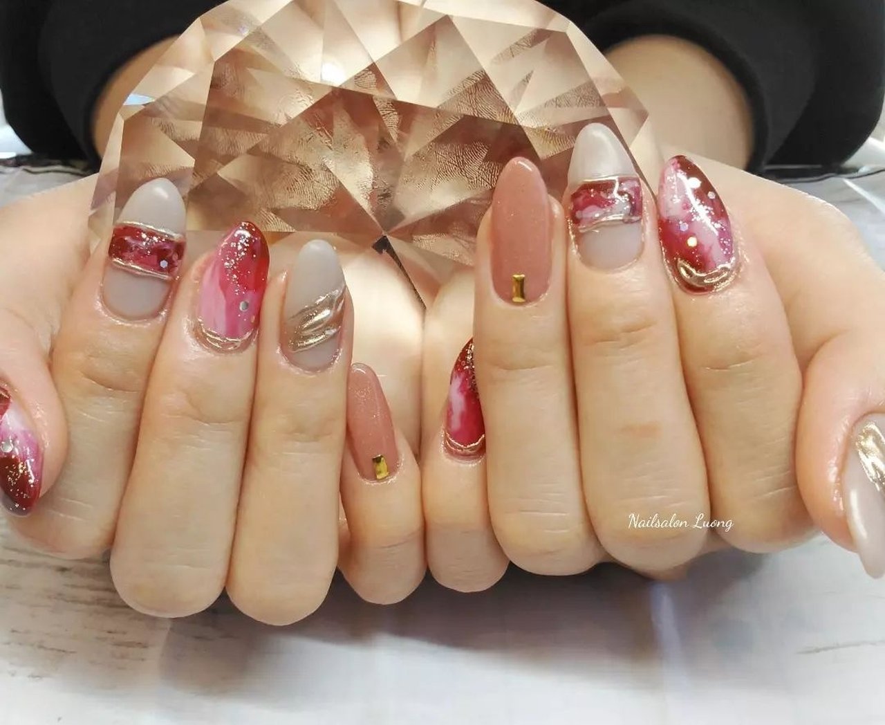 オールシーズン デート 女子会 ハンド シンプル Nailsalon Luongのネイルデザイン No ネイルブック
