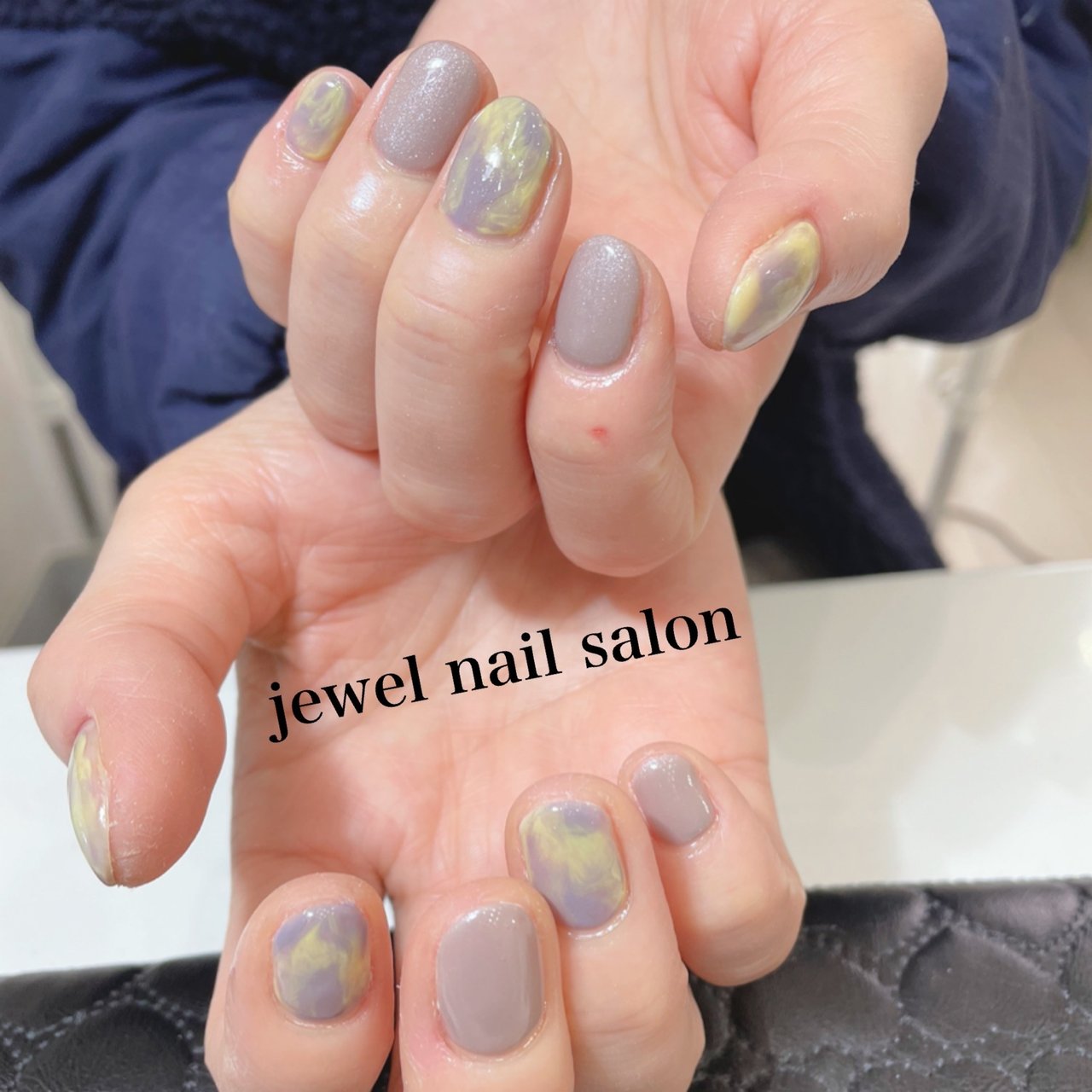 オールシーズン ハンド マーブル ジェルネイル お客様 あい Jewel Nail Salonのネイルデザイン No ネイルブック