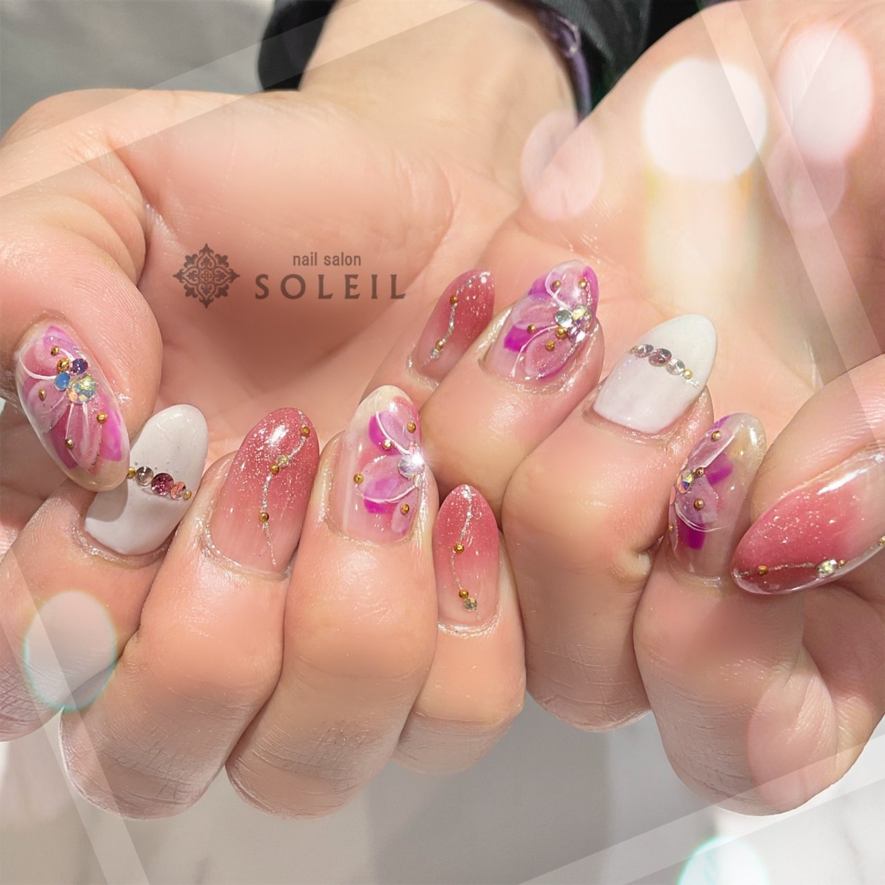 春 パーティー デート 女子会 ハンド Nail Salon Soleil ネイルサロン ソレイユ のネイルデザイン No ネイルブック