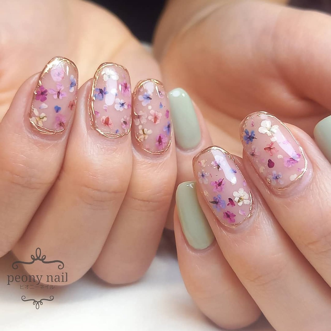 春 オフィス デート 女子会 ハンド Peony Nail ピオニーネイル横浜のネイルデザイン No ネイルブック