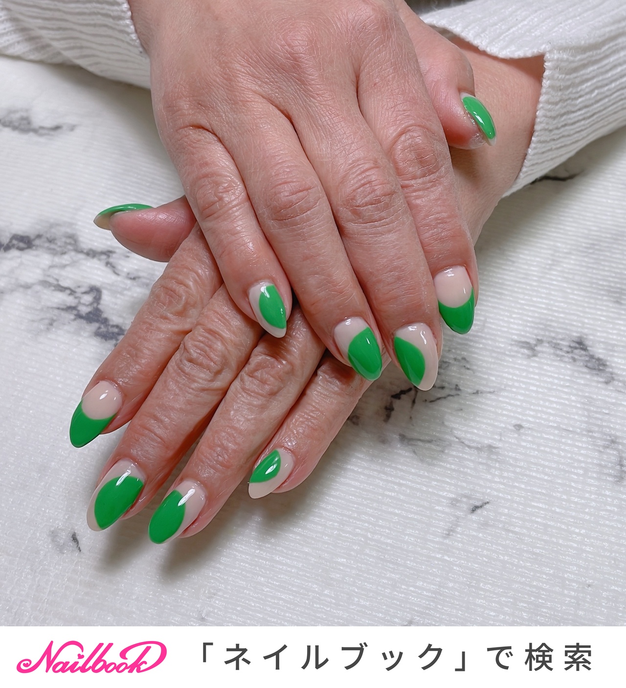 黄緑のネイルデザイン ネイルブック