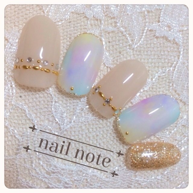 ハンド タイダイ パステル ジェル ネイルチップ 恵比寿 広尾 大人のためのネイルサロン Nailnoteのネイルデザイン No ネイルブック