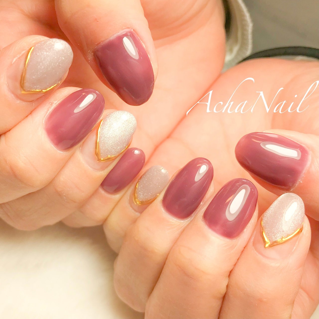 秋 冬 オフィス 女子会 ハンド Achanail 池袋ネイルサロンのネイルデザイン No ネイルブック