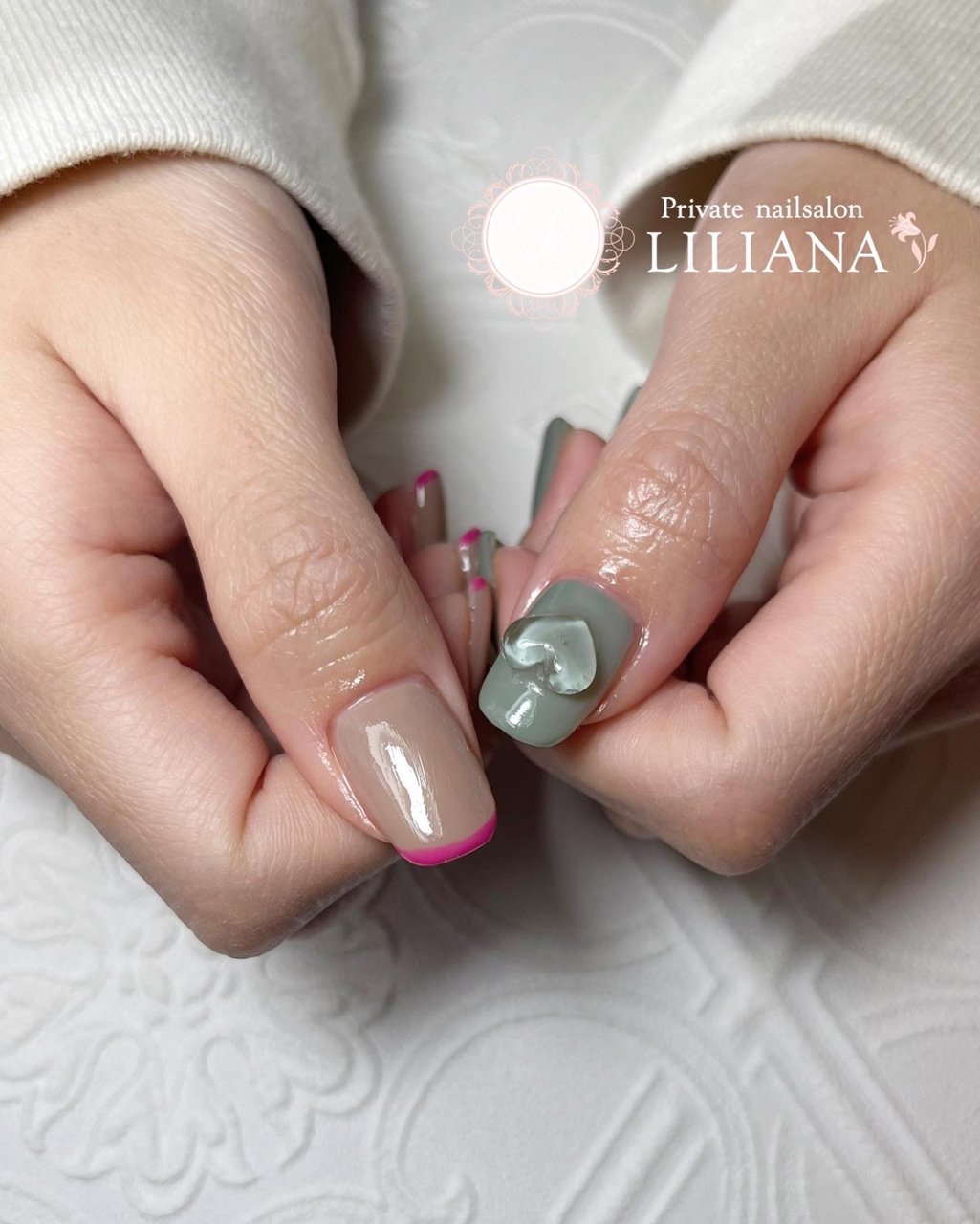 オールシーズン ハンド シンプル フレンチ ワンカラー Private Nailsalon Lilianaのネイルデザイン No ネイルブック