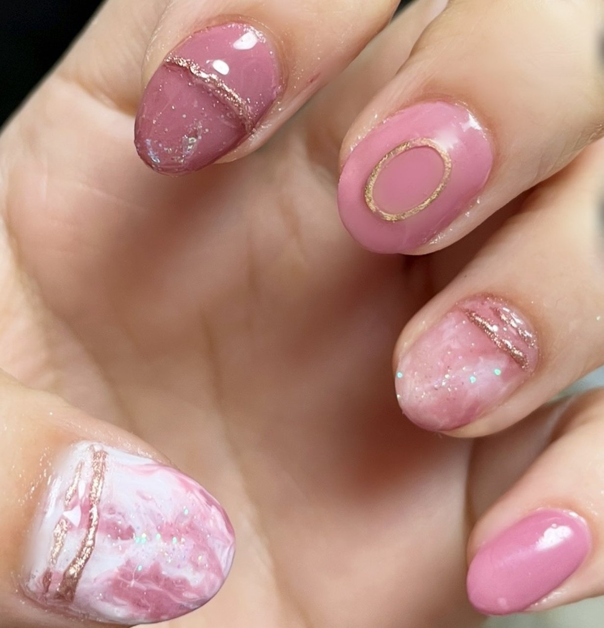 オールシーズン ハンド ワンカラー ショート ピンク ろりきゅーとのネイルデザイン No ネイルブック