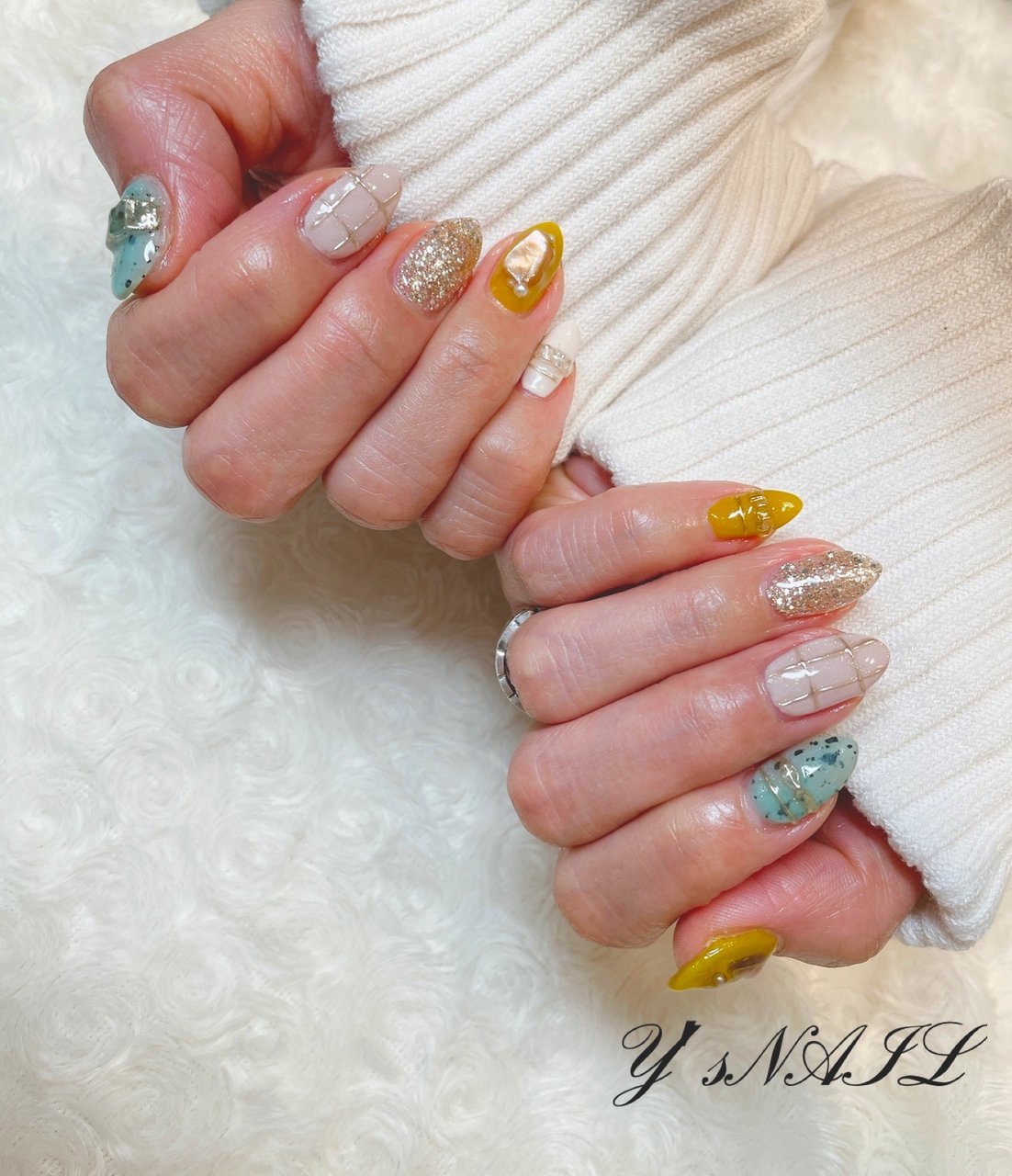 春 オールシーズン ハンド ジェルネイル お客様 Y S Nailのネイルデザイン No ネイルブック