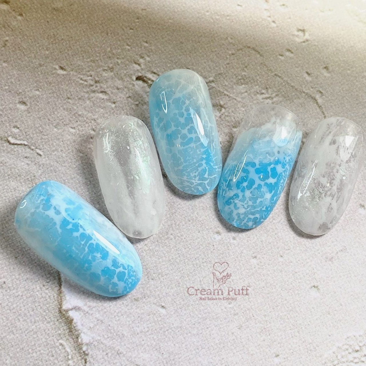 夏 オールシーズン グラデーション トロピカル ホワイト Creampuff 吉祥寺店のネイルデザイン No ネイルブック