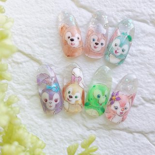 ダッフィーフレンズネイルのネイルデザイン ネイルブック