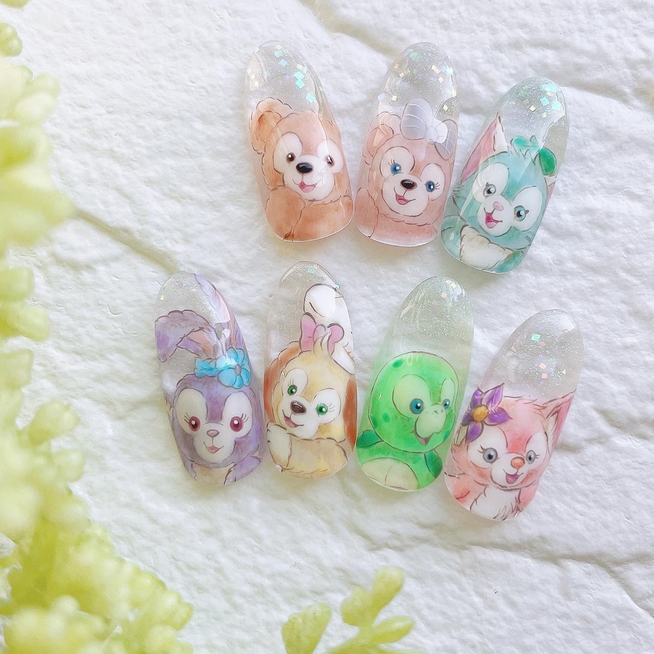 オールシーズン ハンド アニマル柄 キャラクター ミディアム ネイルサロン ナシノキのネイルデザイン No ネイルブック