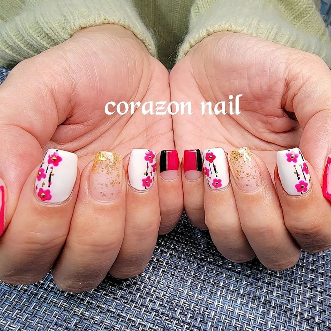 春 成人式 卒業式 浴衣 ハンド 武蔵浦和 Corazon Nailのネイルデザイン No ネイルブック