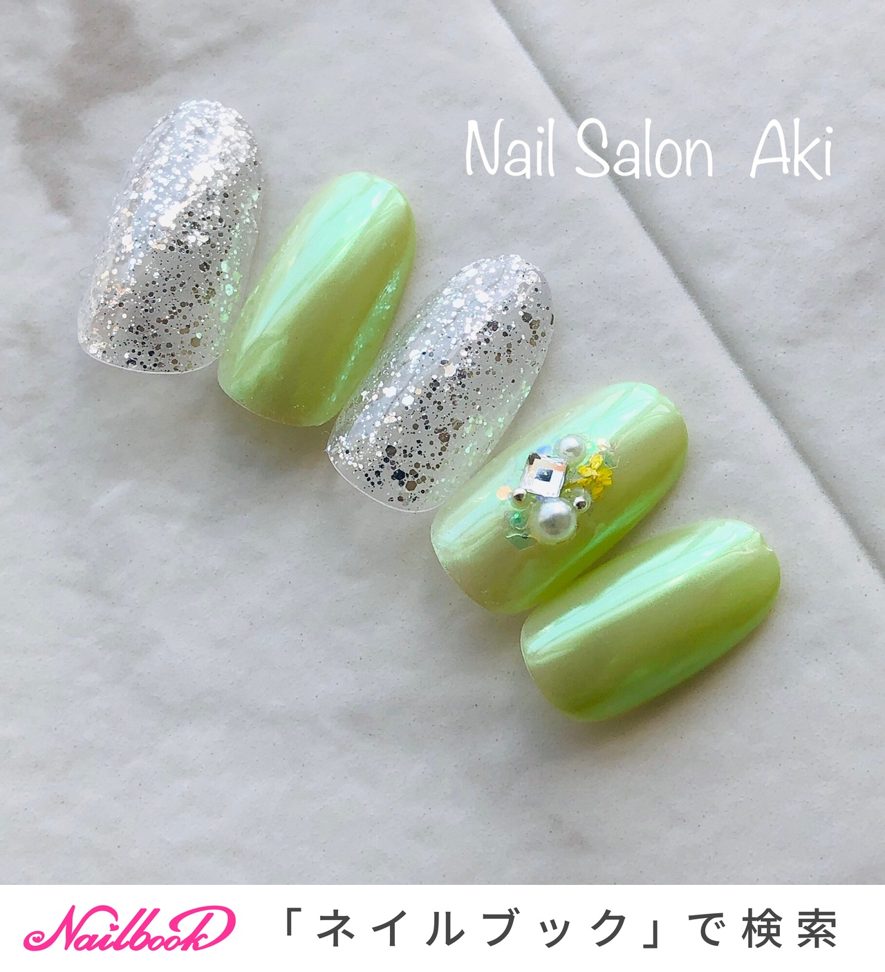 春/オールシーズン/ハンド/ビジュー/ホログラム - Nail Salon 春/オールシーズン/ハンド/ビジュー/ホログラム - Nail Salon