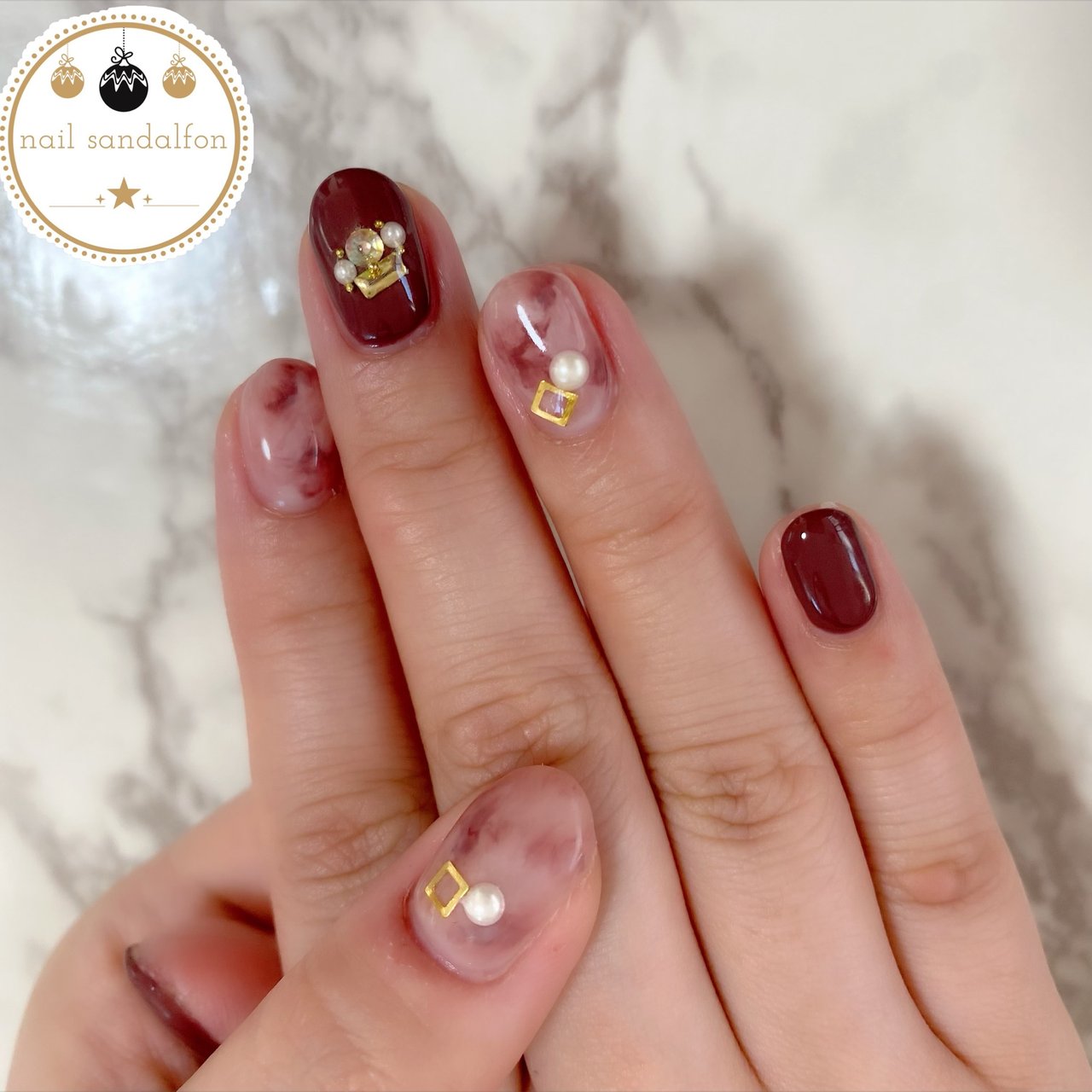 秋 冬 オールシーズン ハンド ニュアンス Nail Sandalfonのネイルデザイン No ネイルブック