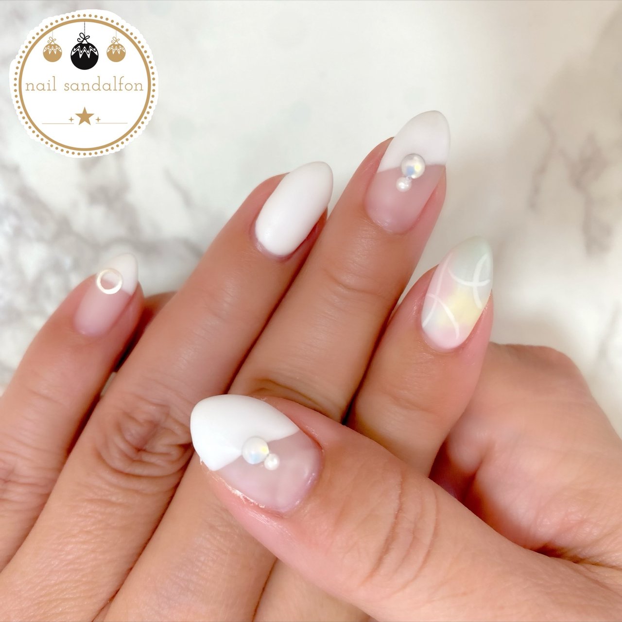 春 冬 オールシーズン ハンド フレンチ Nail Sandalfonのネイルデザイン No ネイルブック