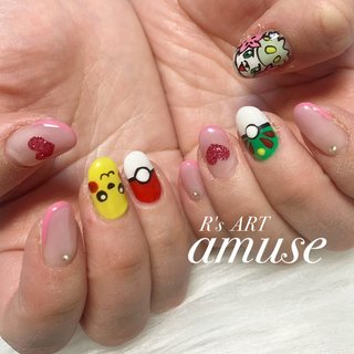 ハンド/痛ネイル/キャラクター/3D/イエロー - CONY nail☺︎の
