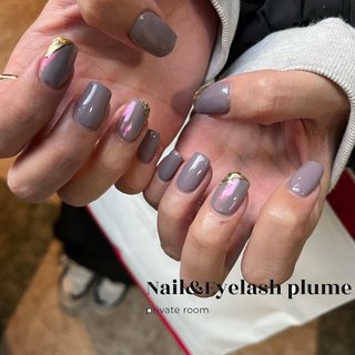 格安saleスタート ワンカラーネイルオーダー パープル グレー系カラー ネイルチップ 付け爪 Bustedknucklefilms Com