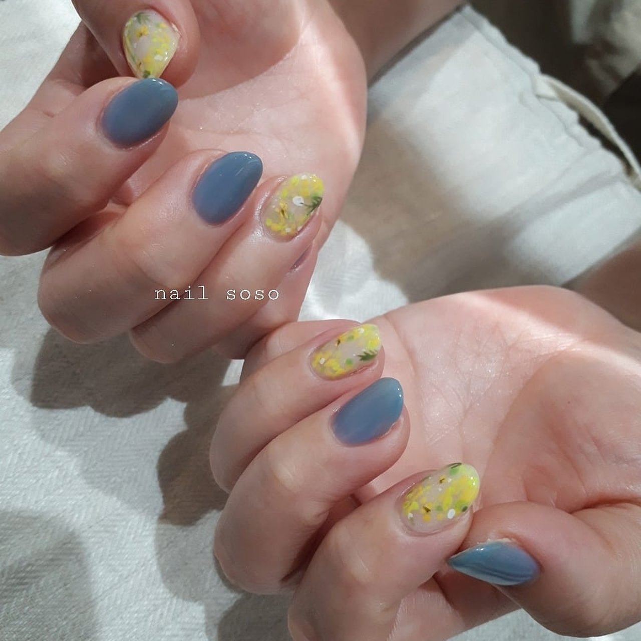 春 デート 女子会 イエロー パステル Maiのネイルデザイン No ネイルブック