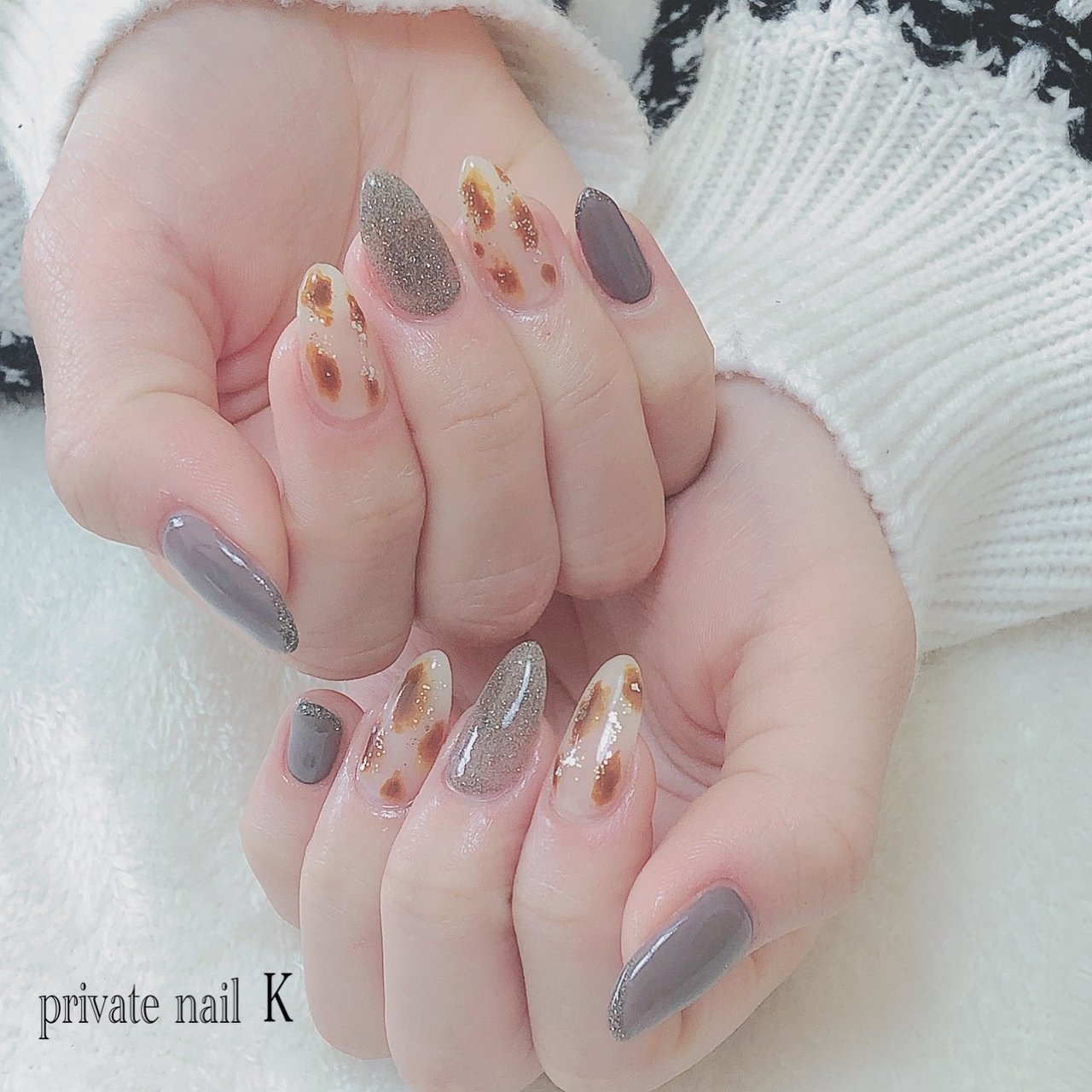 冬 オールシーズン ハンド アニマル柄 ギャラクシー Nailkのネイルデザイン No ネイルブック