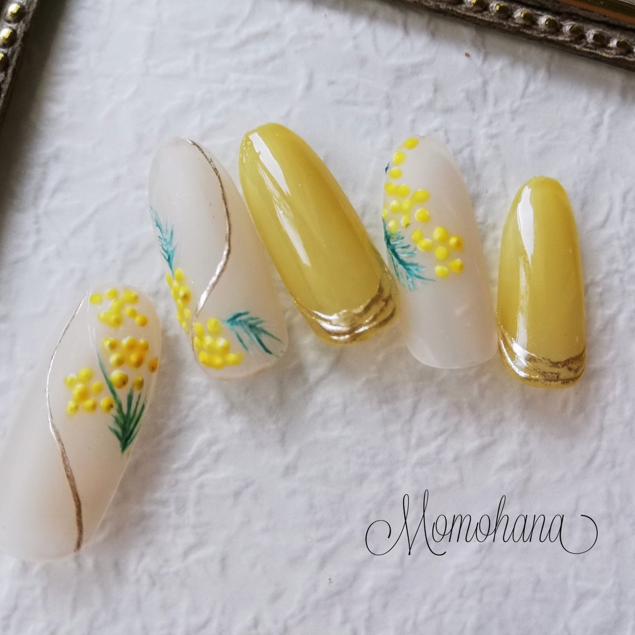 春 ハンド フラワー ジェルネイル ネイルチップ Momohanaのネイルデザイン No ネイルブック