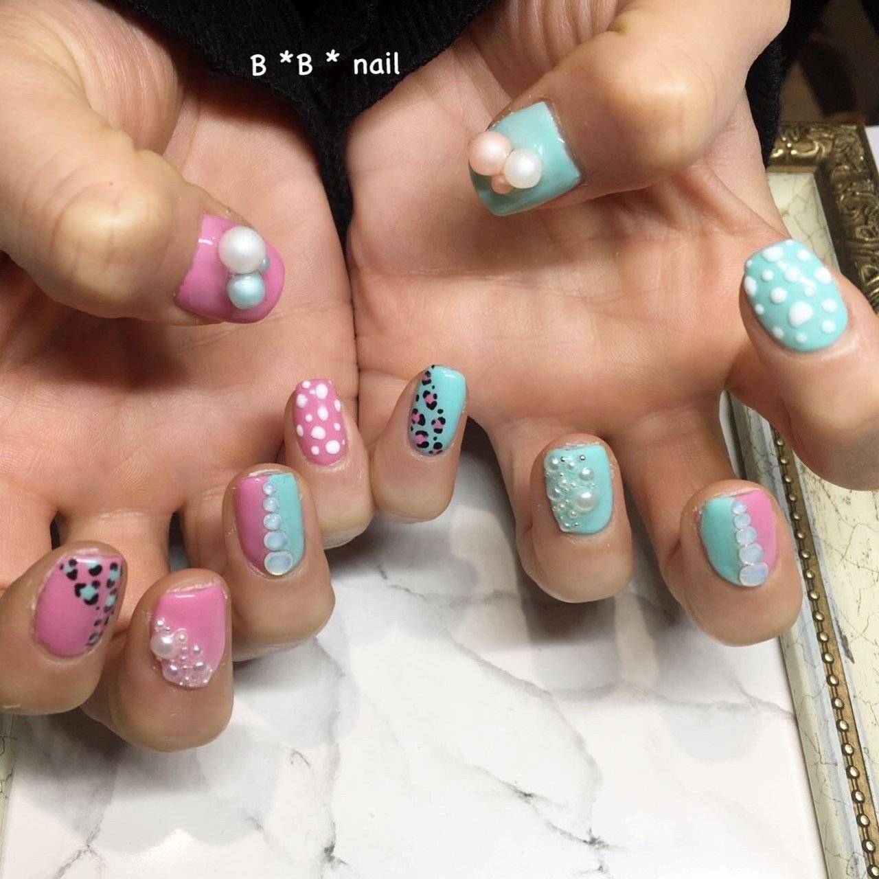 バレンタイン 浴衣 ライブ 女子会 ビジュー B B Nailのネイルデザイン No ネイルブック