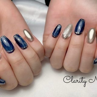 アートし放題持ち込みデザイン💅✨ 
#ジェルネイル#ネイル#nail#シンプル#持ち込みアート#天王寺#阿倍野#プライベートサロン#ネイルサロン#秋ネイル#冬ネイル#水彩アート#アートし放題#定額デザイン#シンプル#ニュアンス#ニュアンスネイル#ちゅるんネイル#オフィスネイル#フィルイン一層残し#フィルイン#フットネイル#foot#hand#spring#summer#autumn#winter#privatesalon #秋 #冬 #オールシーズン #ハンド #フレンチ #マグネット #ミラー #ネイビー #シルバー #ジェルネイル #お客様 #Clarity Nail #ネイルブック