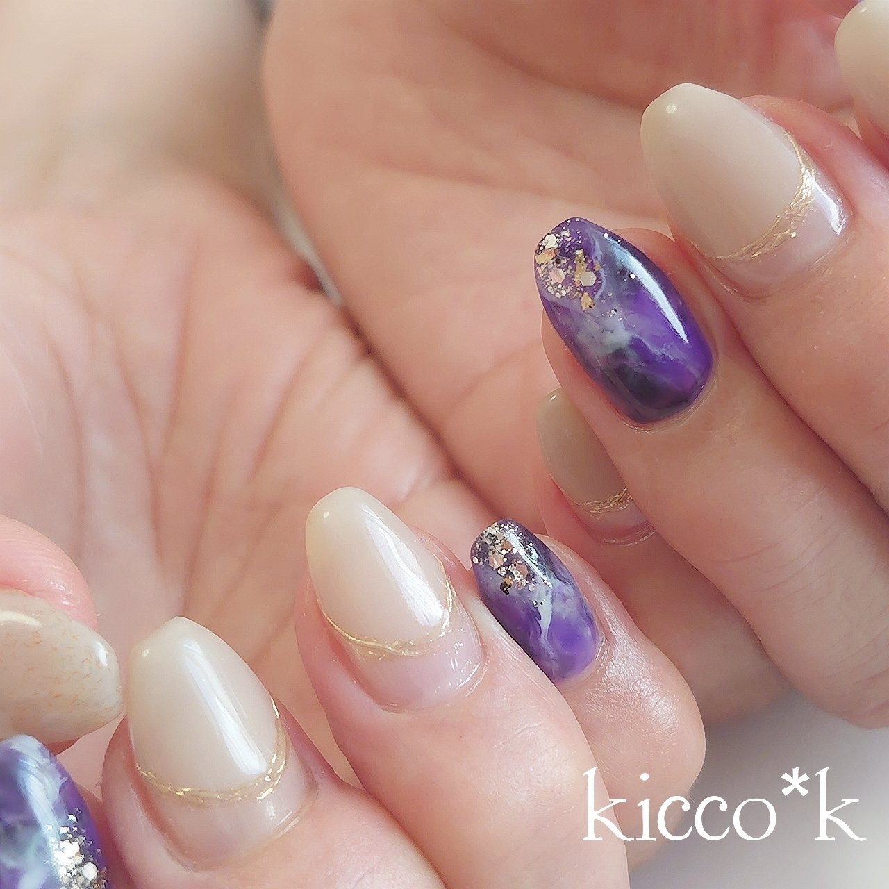 冬 オールシーズン デート 女子会 ハンド 𝑘𝑖𝑐𝑐𝑜 𝑘 𝑛𝑎𝑖𝑙のネイルデザイン No ネイルブック