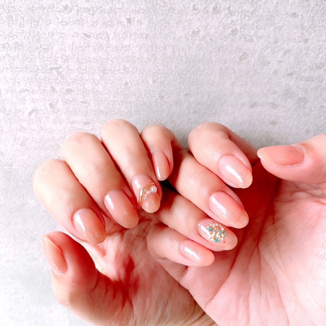 春 オフィス ハンド ワンカラー フラワー Nailのネイルデザイン No ネイルブック