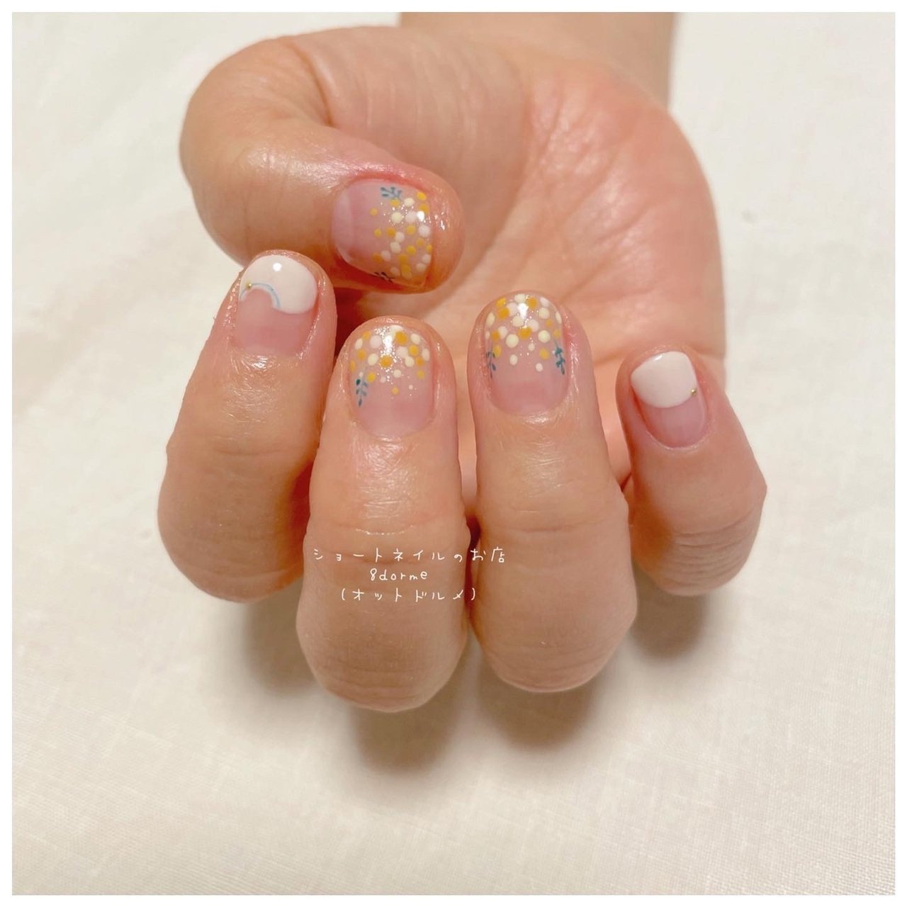 春 旅行 デート 女子会 ハンド 大岡山ネイルサロン ショートネイルのお店 8dorme オットドルメ のネイル デザイン No ネイルブック