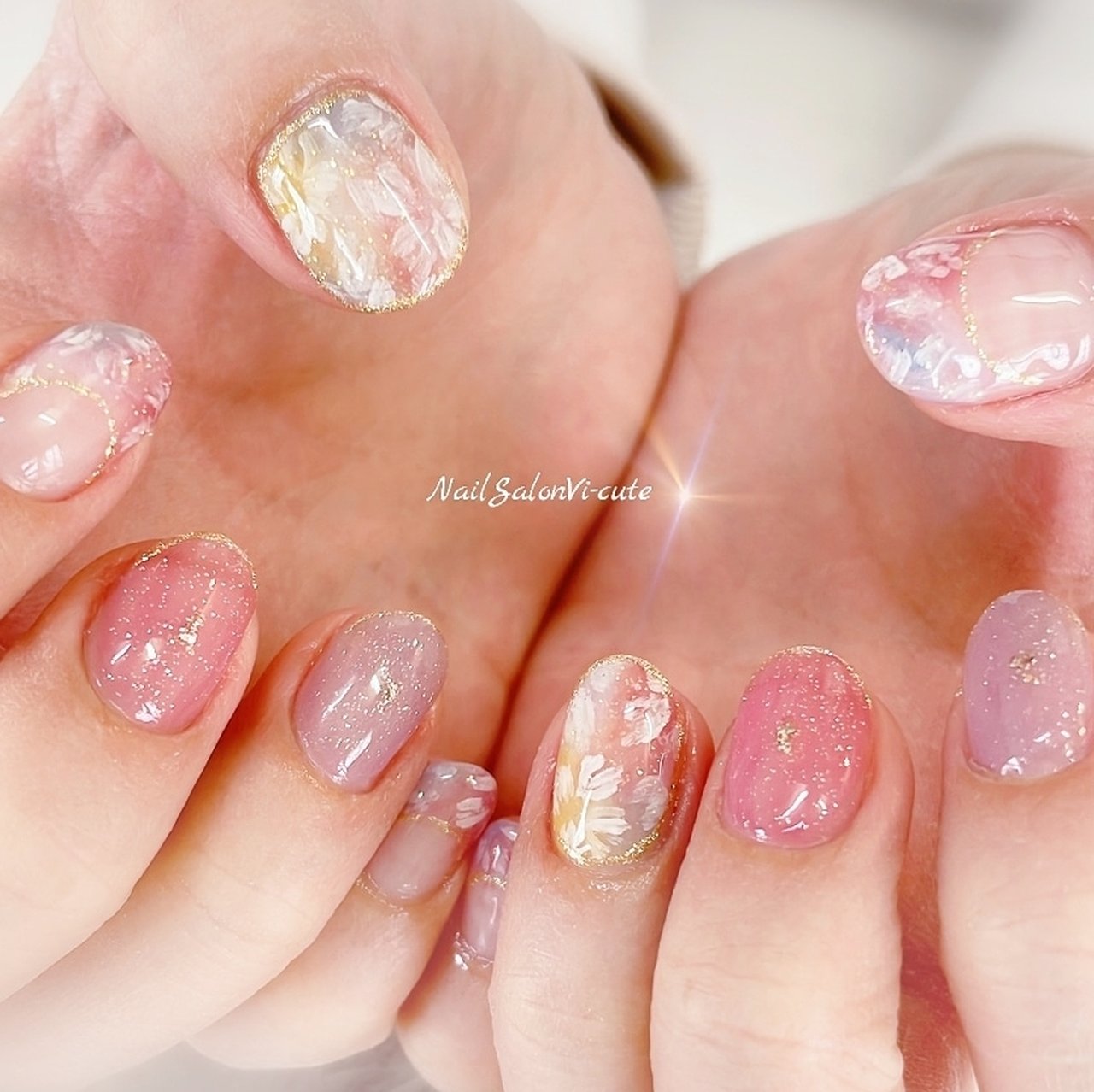 春 夏 オフィス ブライダル ハンド Vicuのネイルデザイン No ネイルブック