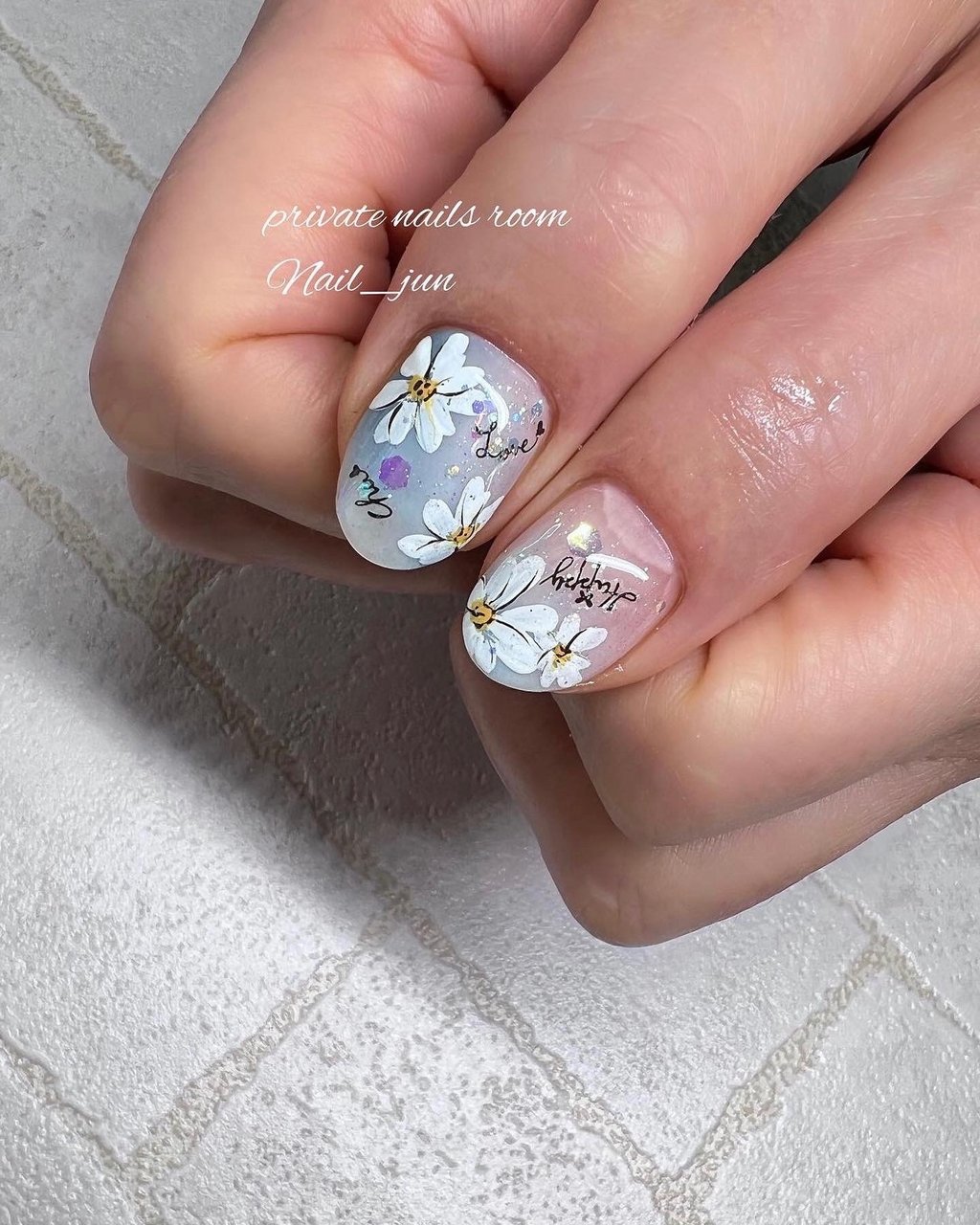 春 ハンド シンプル フラワー ショート Nails Junのネイルデザイン No ネイルブック