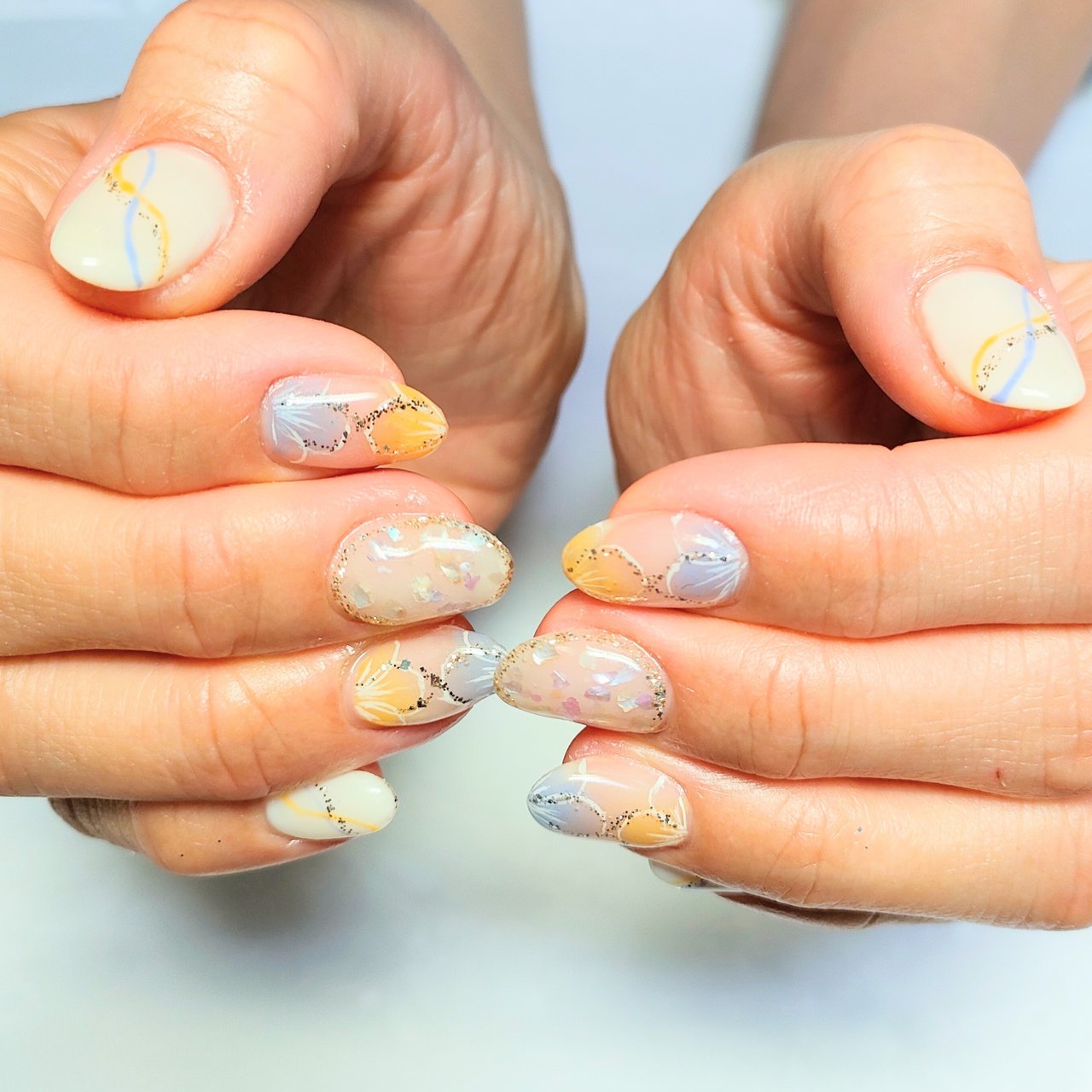 春 夏 デート 女子会 変形フレンチ Nail Oasis Easeのネイルデザイン No ネイルブック