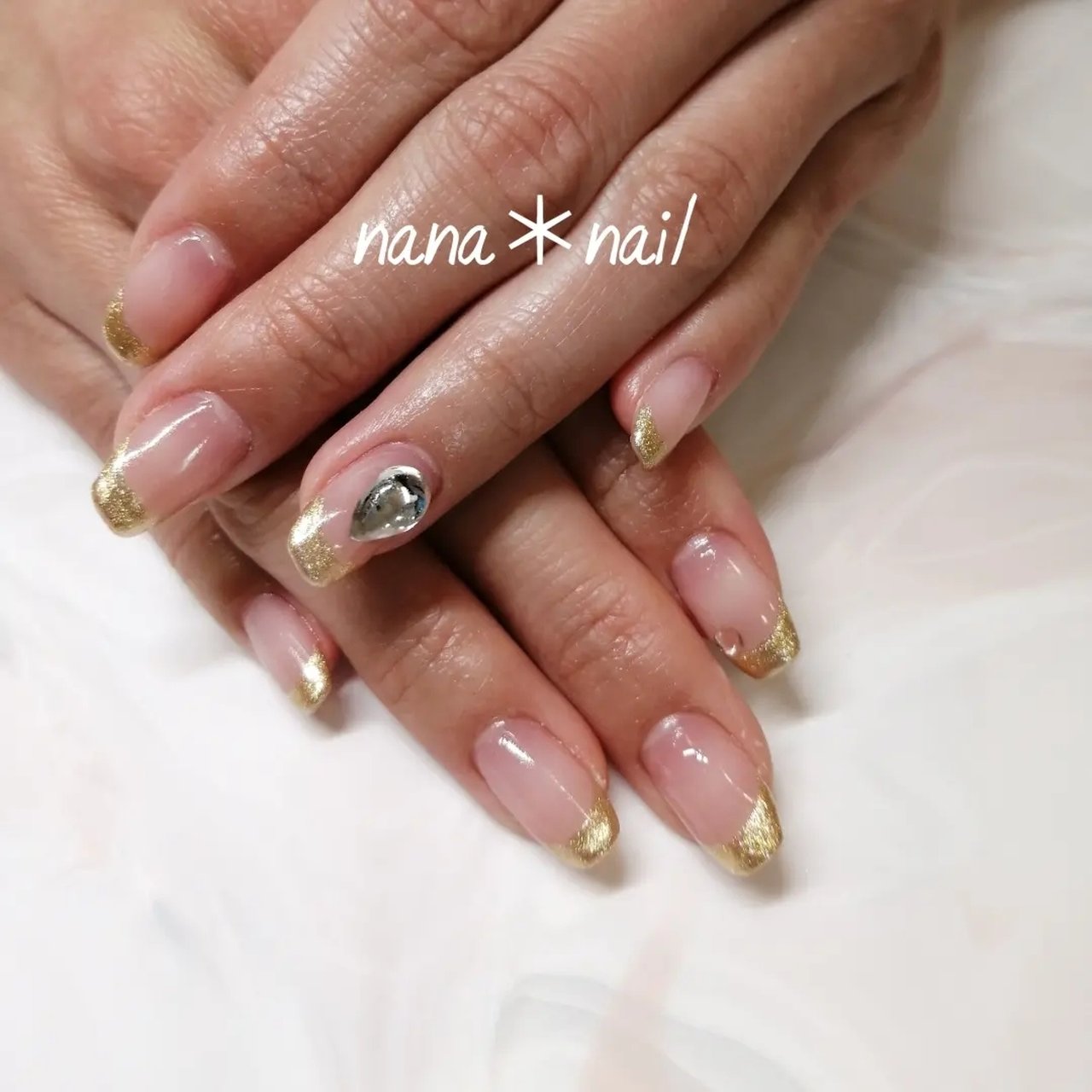 オールシーズン パーティー 女子会 ハンド フレンチ Nana Nailのネイルデザイン No ネイルブック