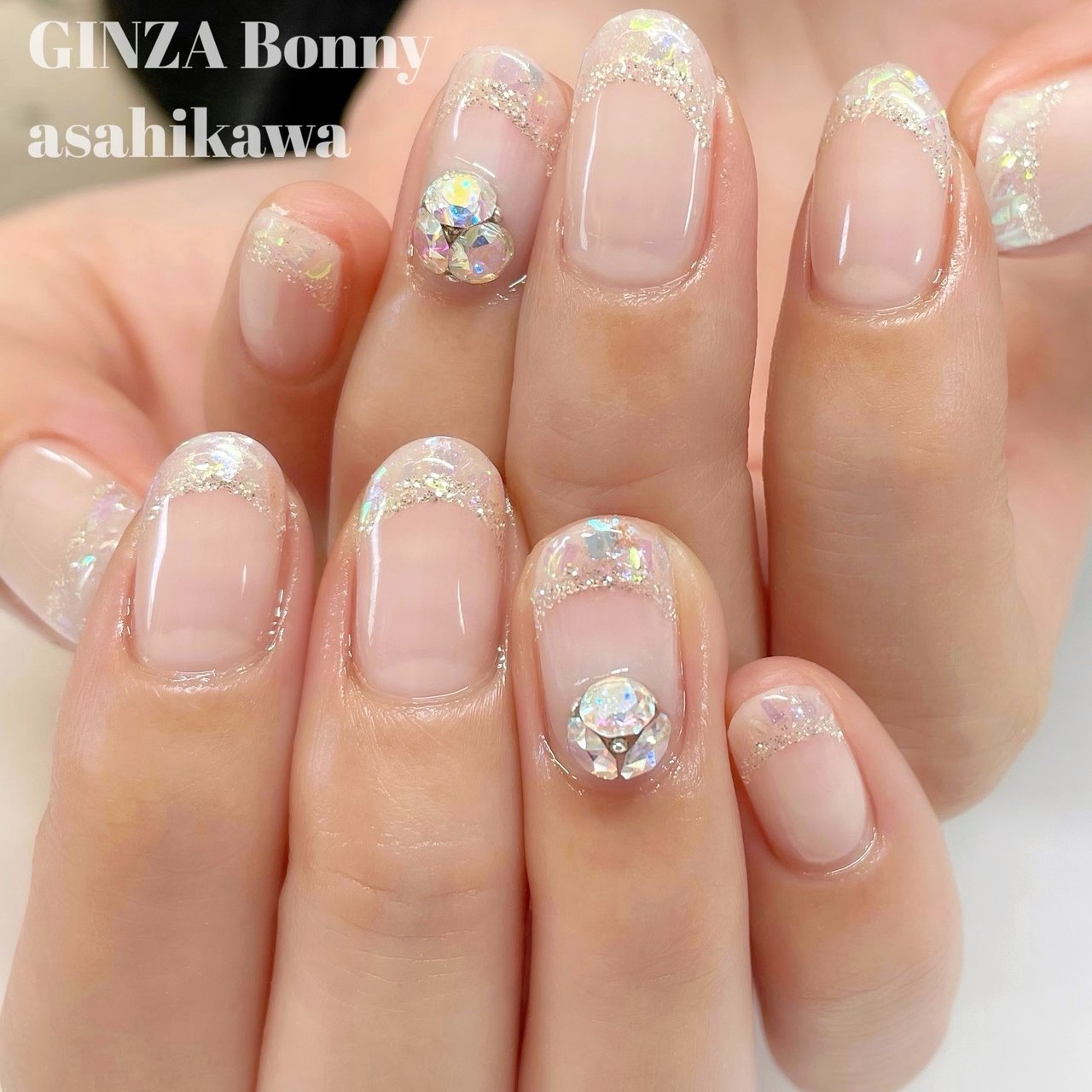 オールシーズン 卒業式 入学式 ハンド フレンチ Ginza Bonny旭川店のネイルデザイン No ネイルブック