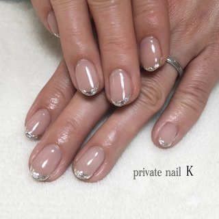 おすすめ順 変形フレンチ ガラスフレンチネイルのネイルデザイン ネイルブック