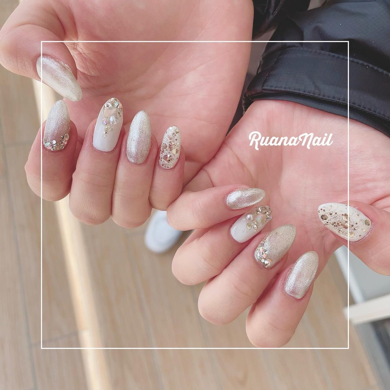 春 卒業式 入学式 ブライダル ハンド Ruananail ルアナネイルのネイルデザイン No ネイルブック