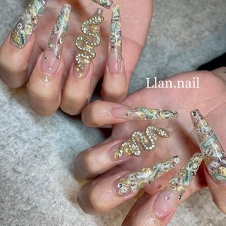 人気順 スカルプチュア ドル札ネイルのネイルデザイン ネイルブック