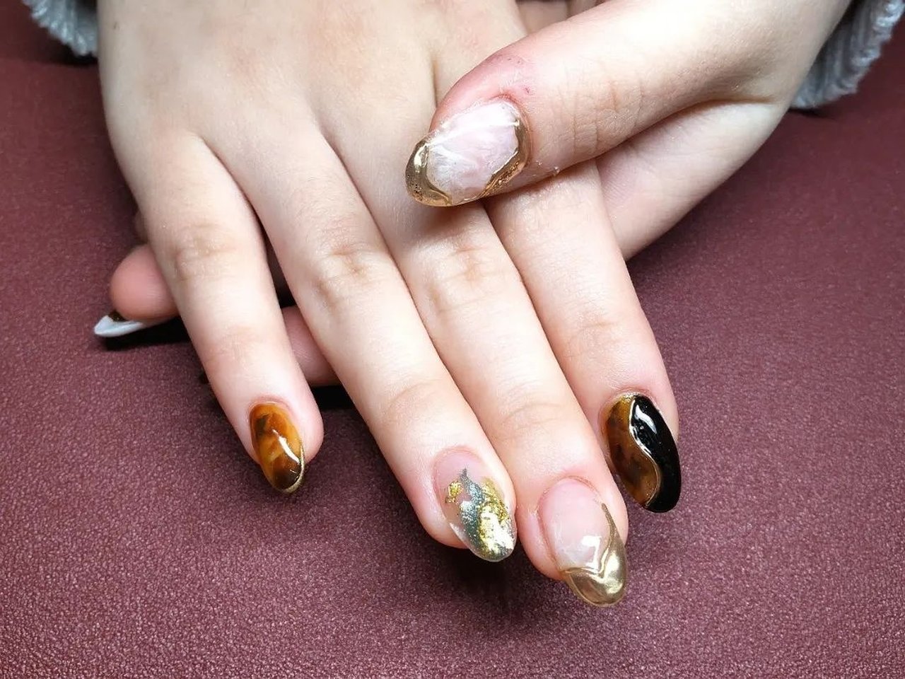冬 オールシーズン オフィス ハンド ラメ T A Nailのネイルデザイン No ネイルブック