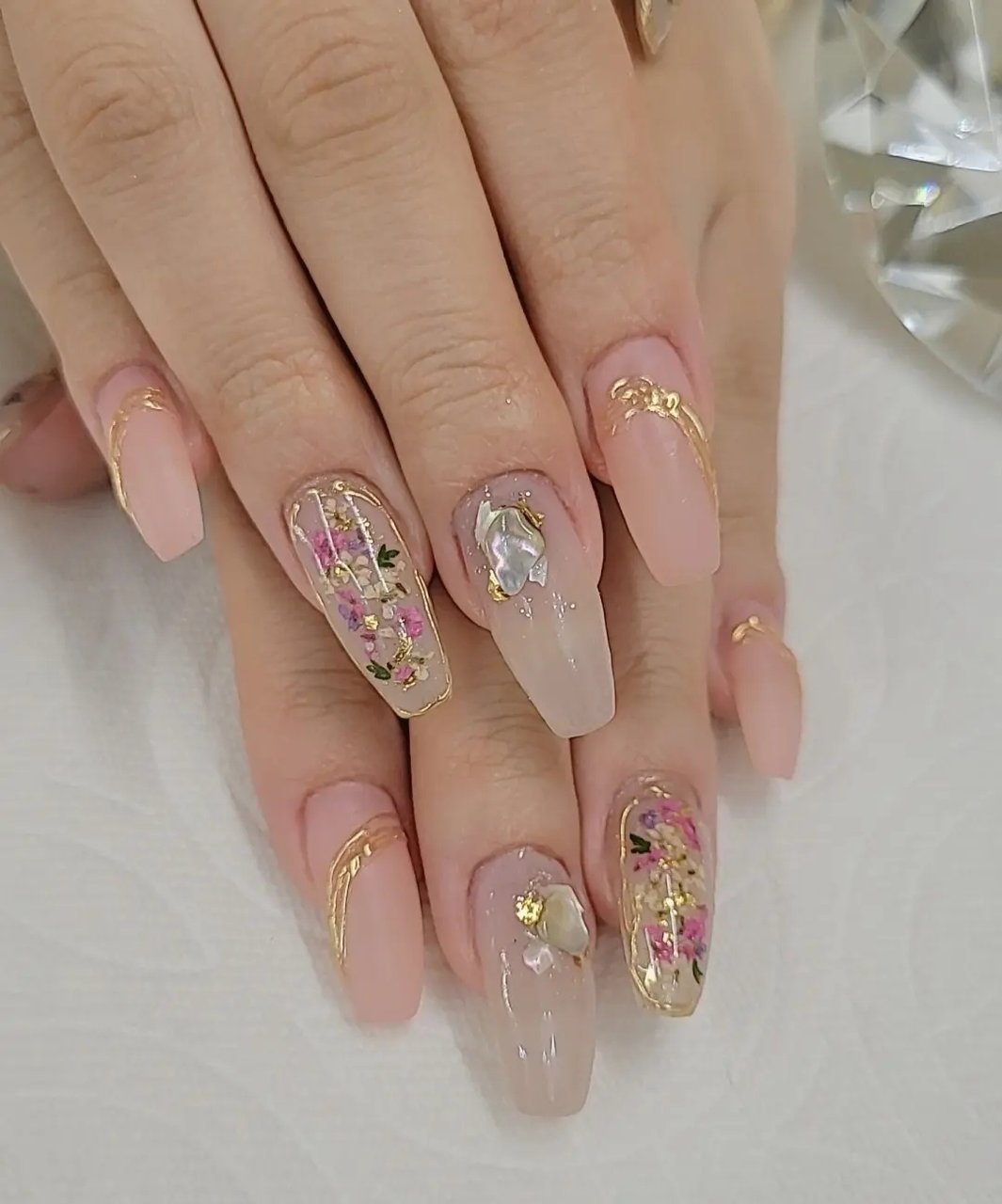 春 夏 オールシーズン ハンド フラワー Nail Salon Rose 56のネイルデザイン No ネイルブック