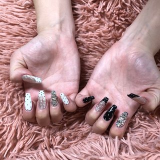 ドット 水玉 ギャルネイルのネイルデザイン ネイルブック